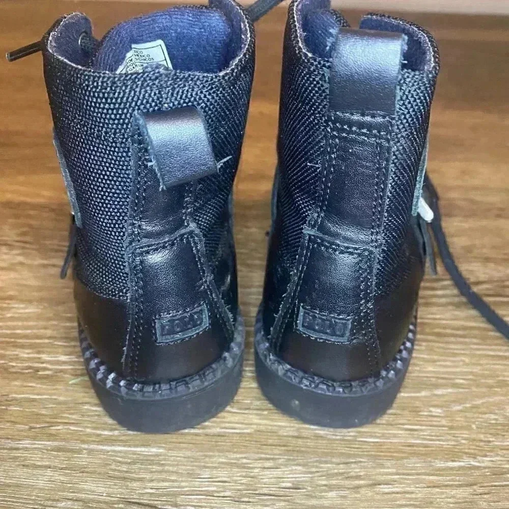 Kids Polo Ralph Lauren Black Boots - 8.5